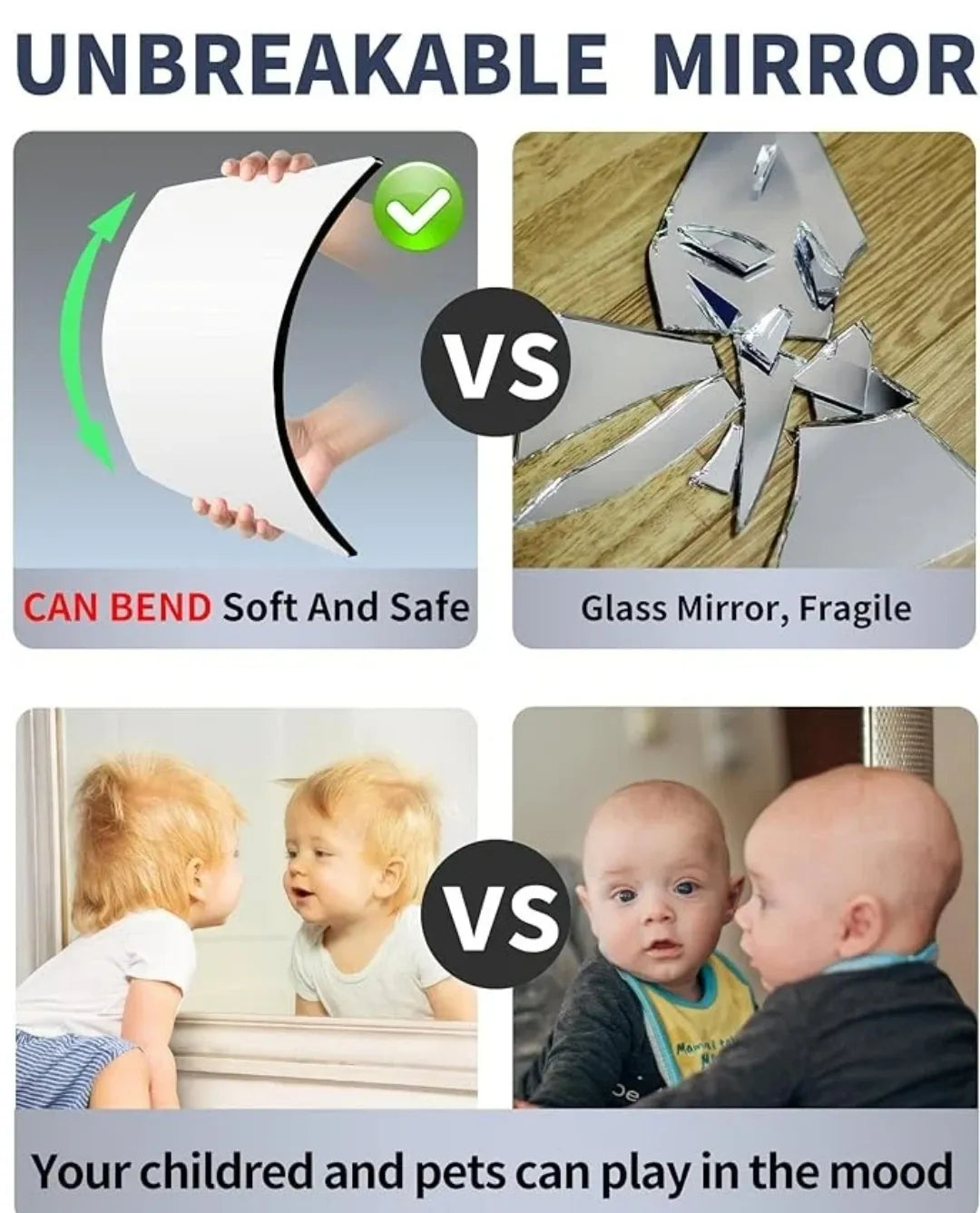 Acrylic wall mirror