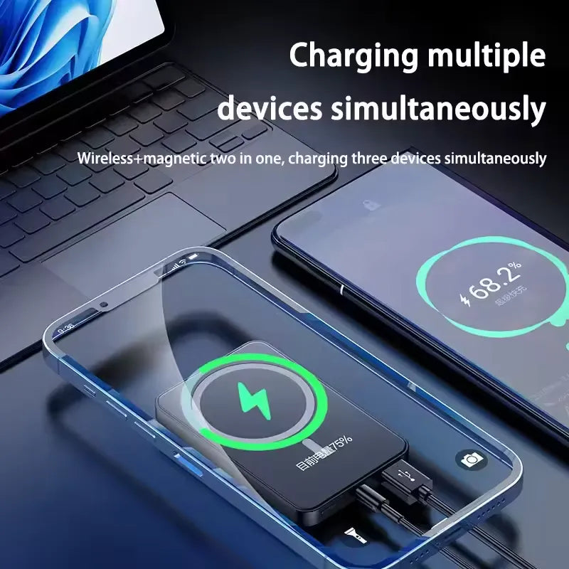 Wireless Magnetic Power Bank Fast Charging Portable External Battery