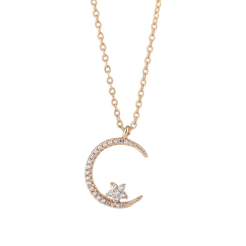 💕Sparkling Nights: 🌙✨Moon Star Necklace