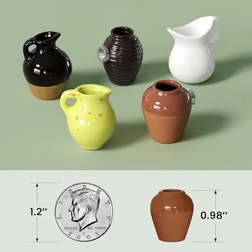 Cute Plant Ceramic Vase Fridge Magnets