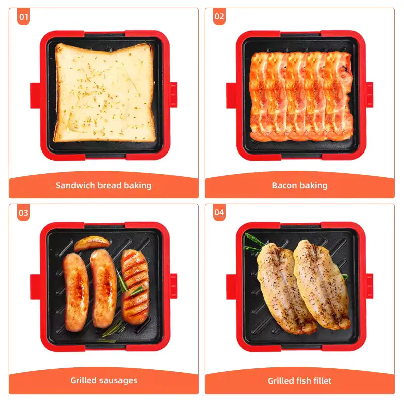 Food Grade Silicone Easy to Use Microwave Sandwich Maker