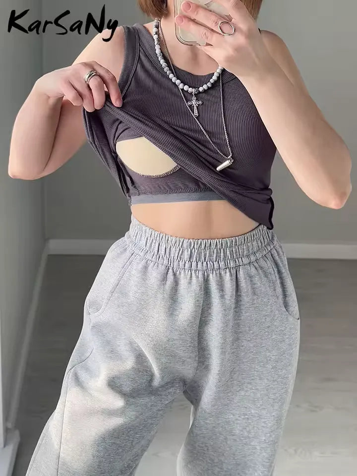 Astronomical white top with built-in bra for women