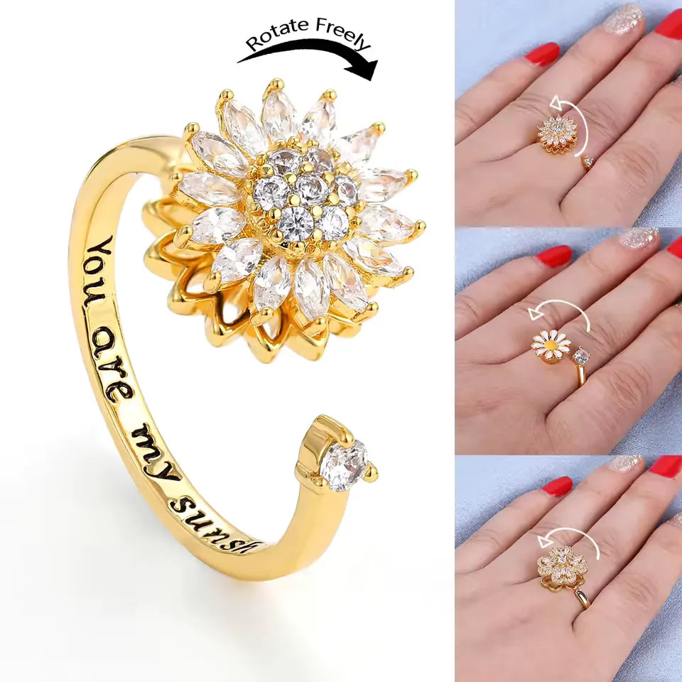 Sunflower Spinner Ring