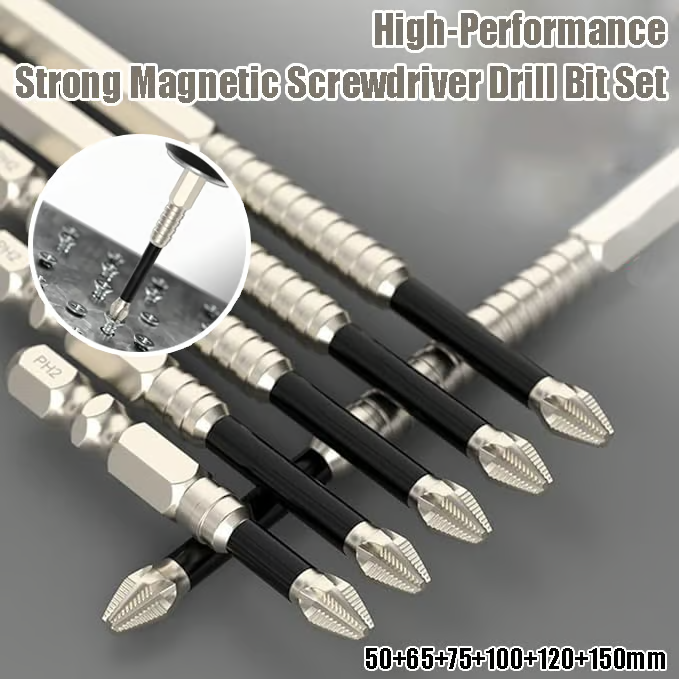 🔥High-Magnetic Screwdriver Drill Bit Set(6 Pcs)