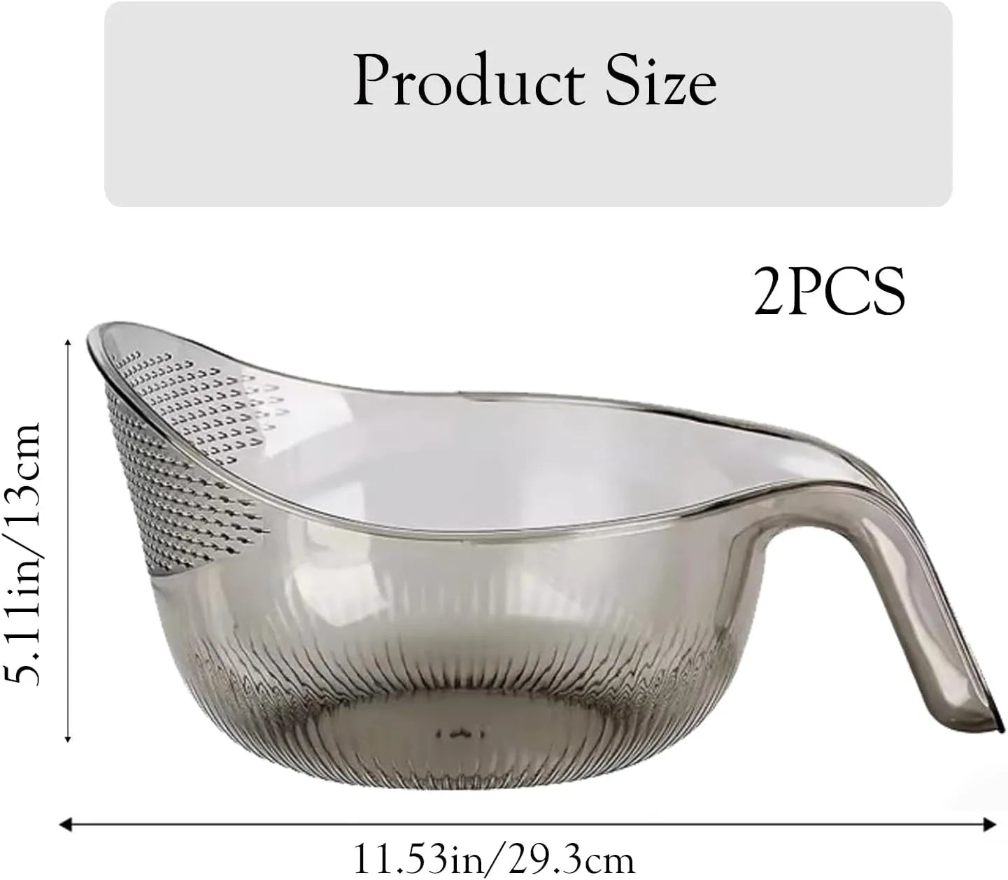 2 PCS 2-In-1 Multifunctional Rice Strainer