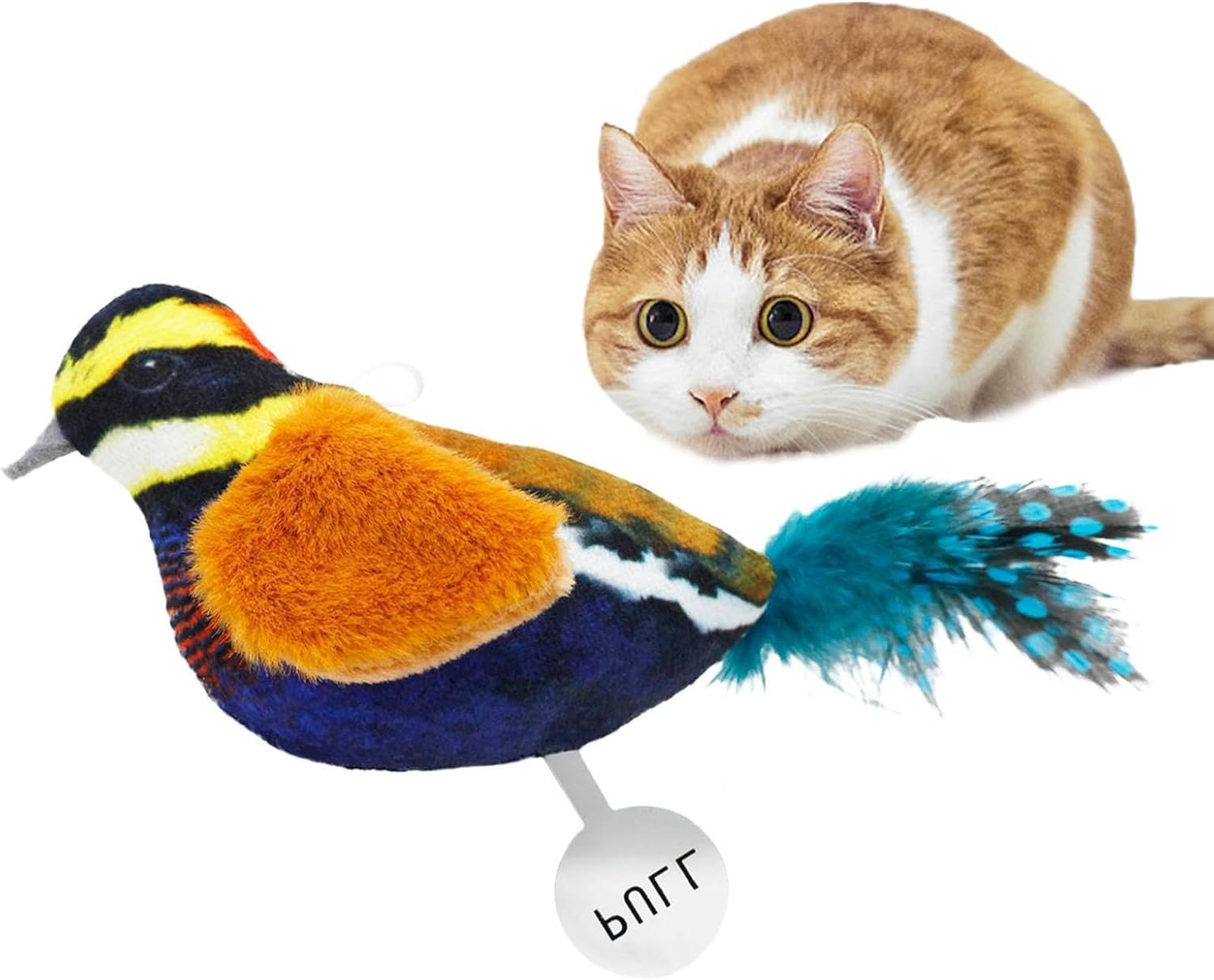 Plush Hanging Bird Cat Toy: Chirping, Feathered Fun to Relieve Boredom!