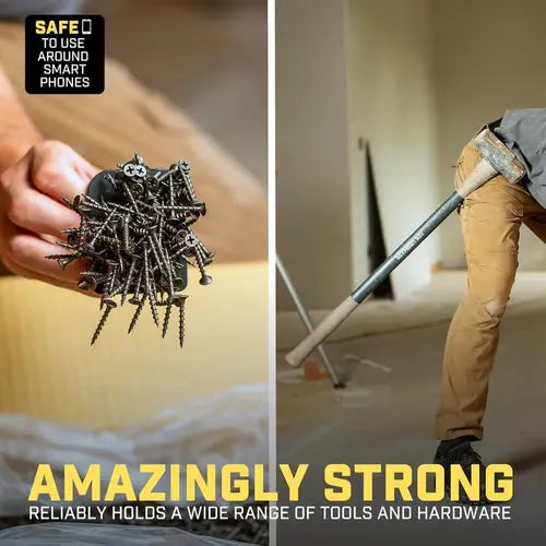 Magnetic Tool Holder-Clip-On Belt Magnet for Screws,Nails,Hammers,Screwdrivers,Trowels,Drill Bits &More heavy duty