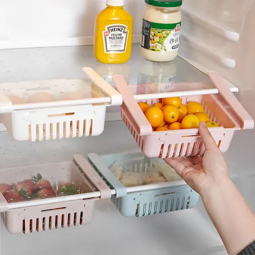 Refrigerator storage basket rack!