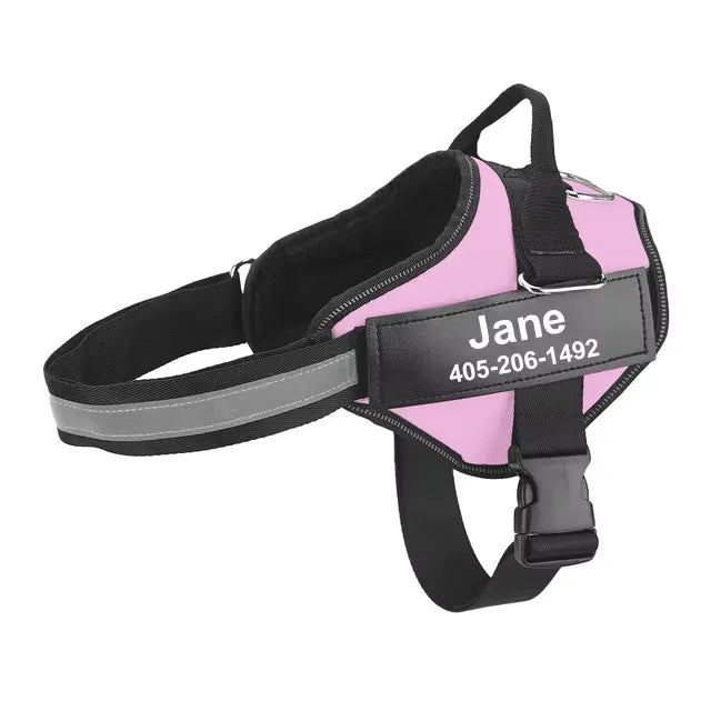 Dog Harness Adjustable Pet Vest Reflective Breathable Outdoor Walking
