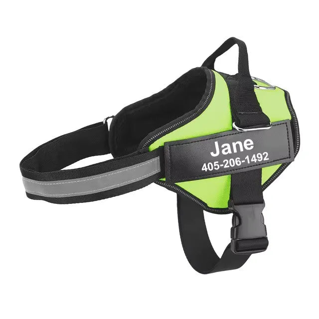 Dog Harness Adjustable Pet Vest Reflective Breathable Outdoor Walking