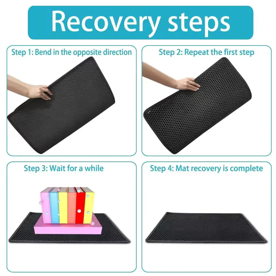 Cat Litter Mat With Gift Double Layer Waterproof Pet Litter Box