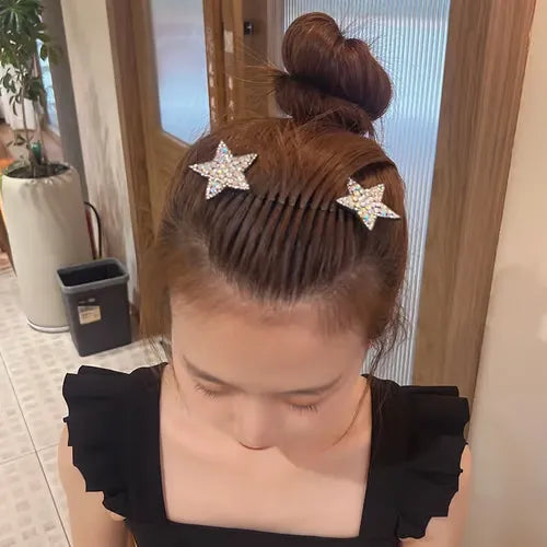 Rhinestone Star Broken Hair Comb