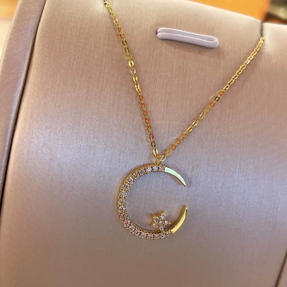 💕Sparkling Nights: 🌙✨Moon Star Necklace