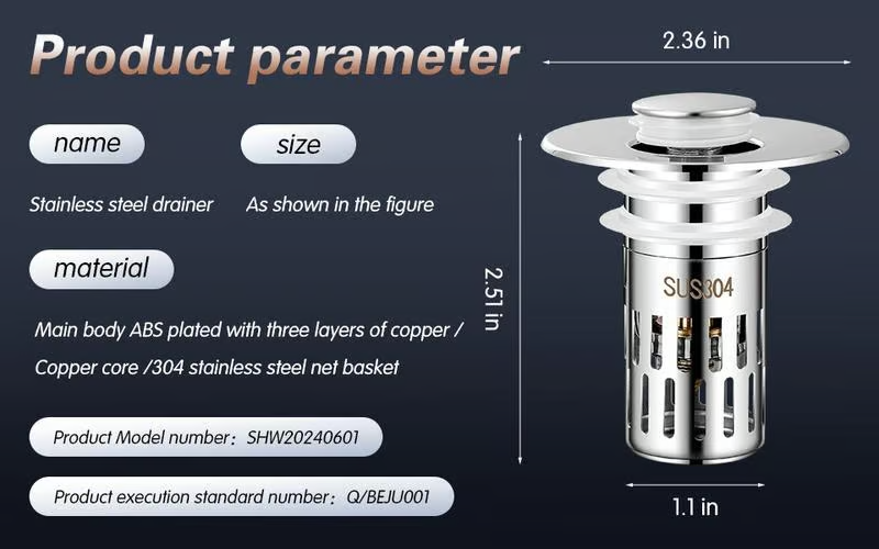 🔥Universal Stainless Steel Drain Strainer