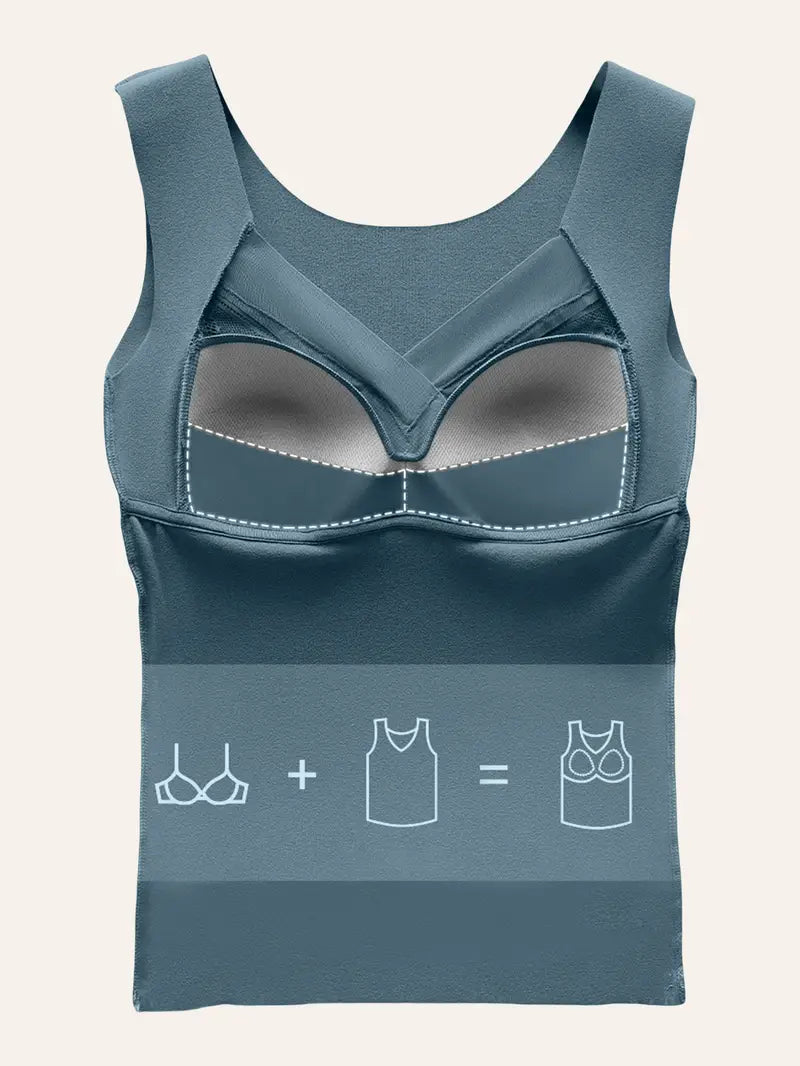 Thermal shirt with built-in bra