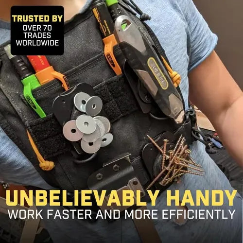 Magnetic Tool Holder-Clip-On Belt Magnet for Screws,Nails,Hammers,Screwdrivers,Trowels,Drill Bits &More heavy duty