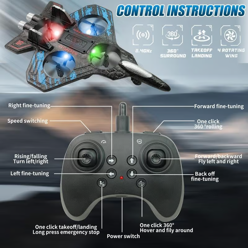 🔥RC Remote Control Airplane 2.4G Fighter