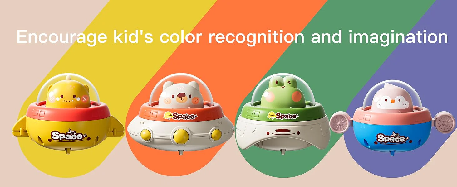 UFO Press and Go Toy Set of 4