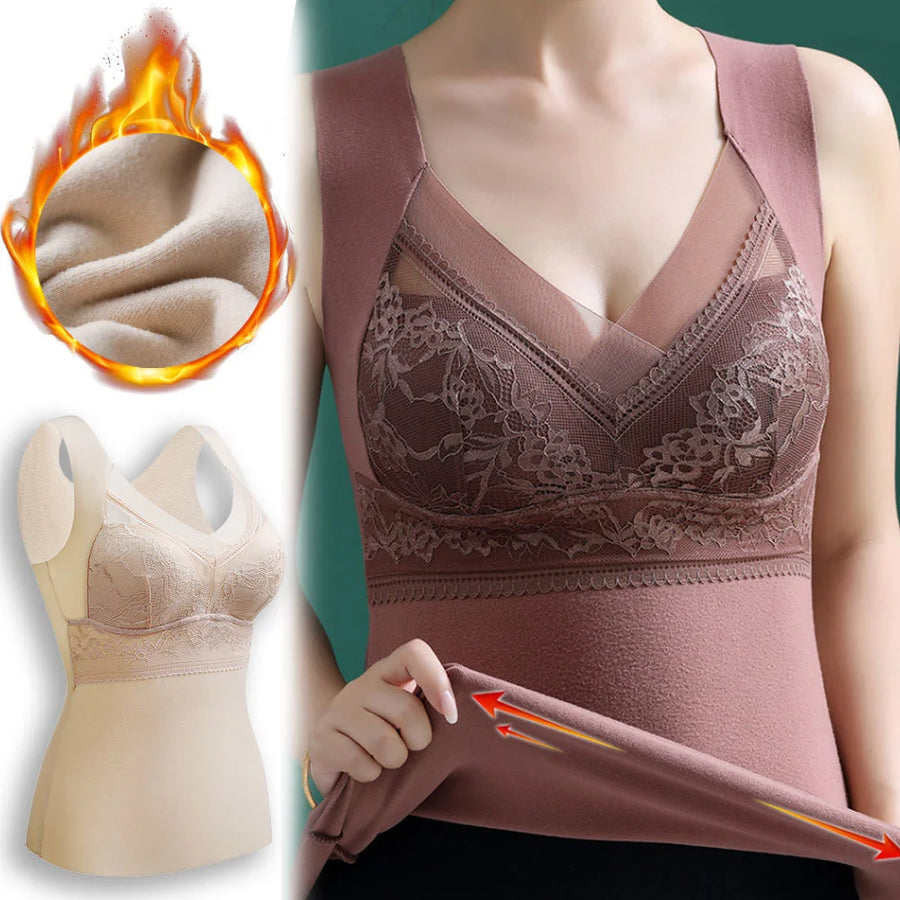 Thermal shirt with built-in bra