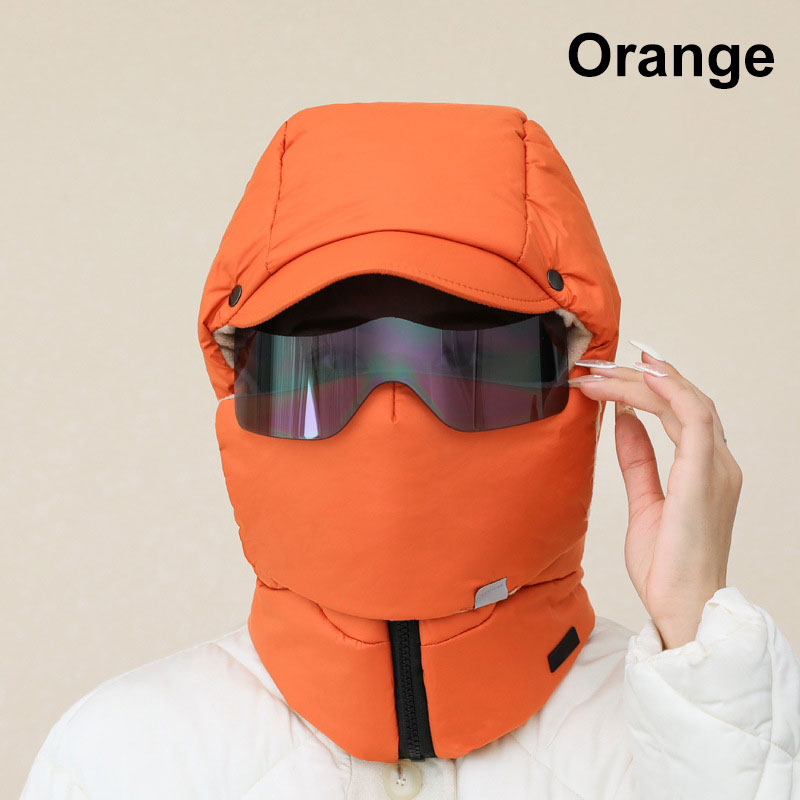 Windproof Outdoor Trapper Hat with Glasses
