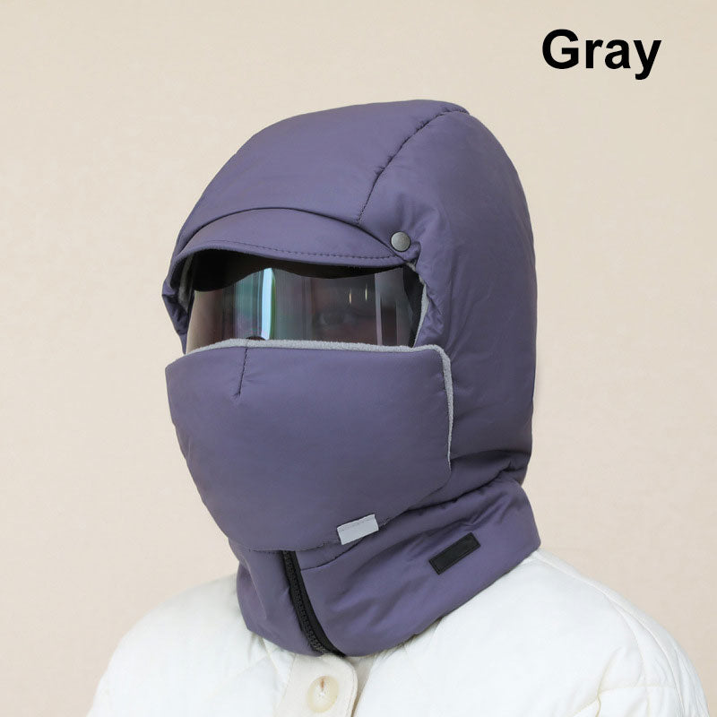 Windproof Outdoor Trapper Hat with Glasses
