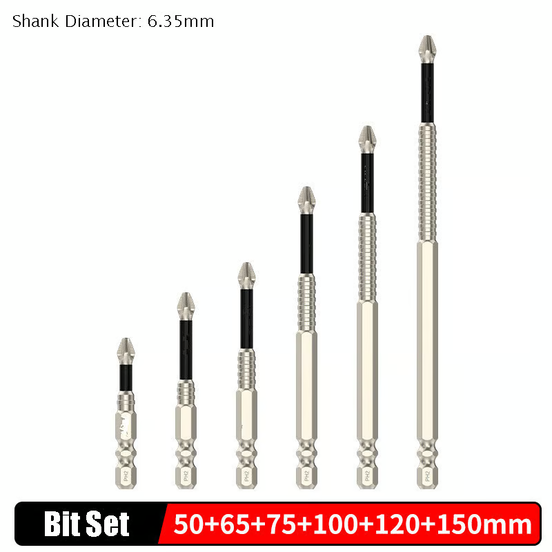 🔥High-Magnetic Screwdriver Drill Bit Set(6 Pcs)