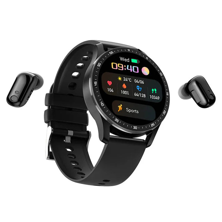 SmartwatchBuds 2-in-1: Your Smartwatch and Earbuds in One! Compatible with iOS and Android!