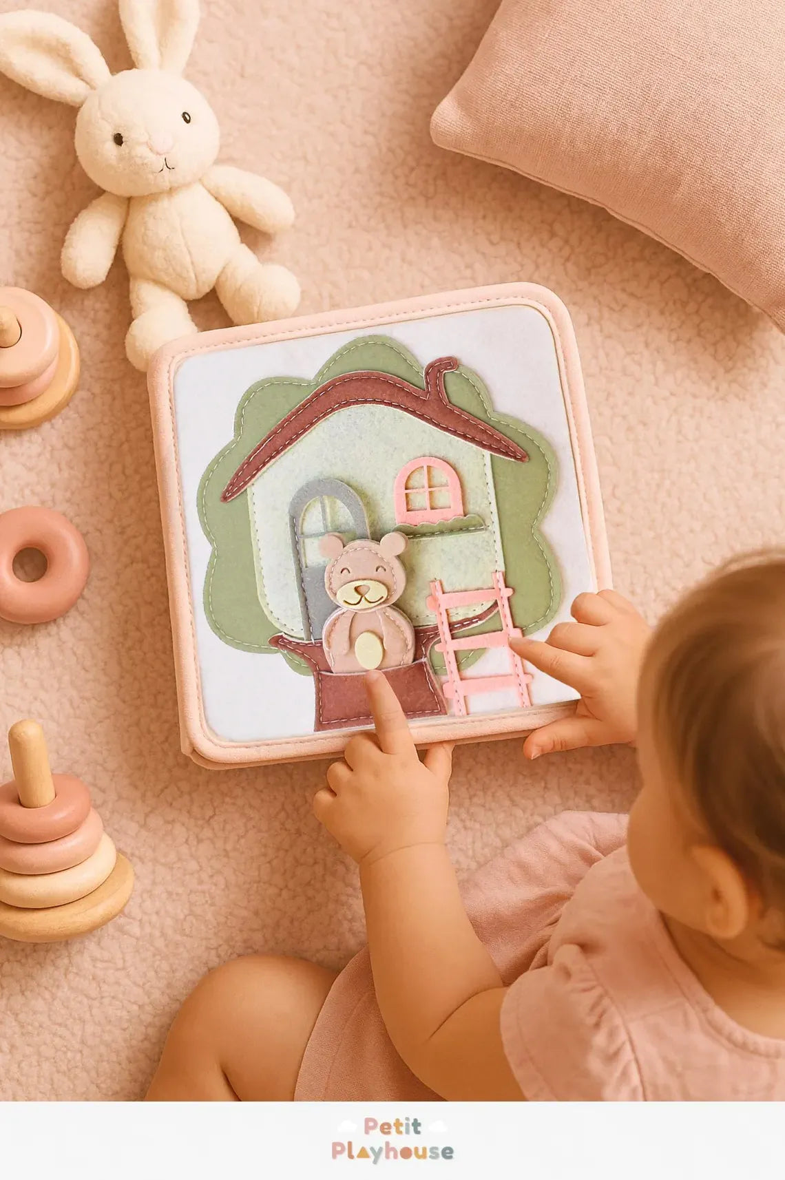 Montessori busy book for toddler quiet book sensory activity book