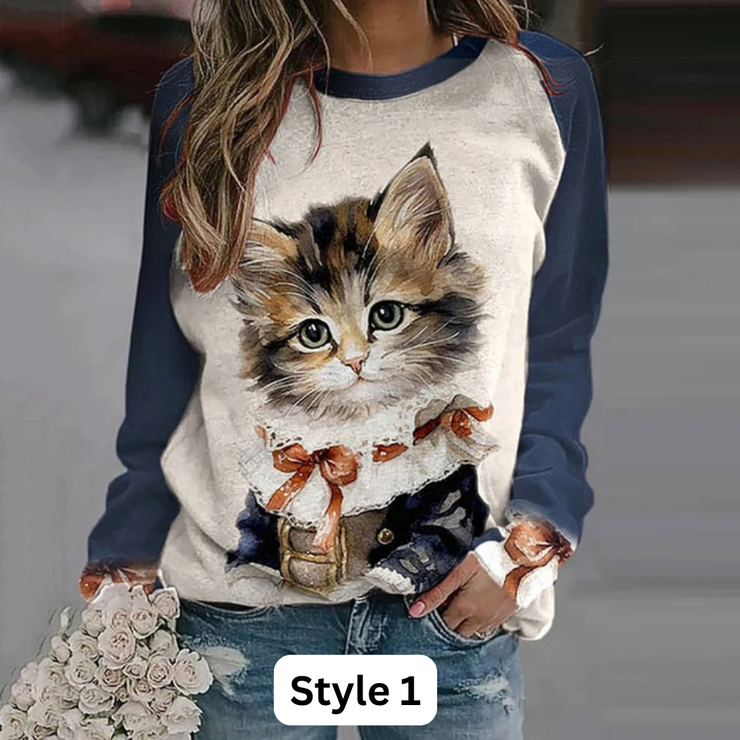 Cozy Winter Wonderland Cat Sweatshirt