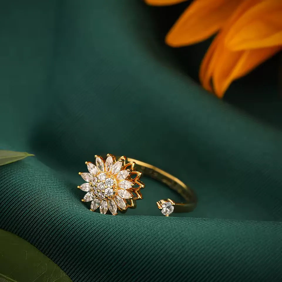 Sunflower Spinner Ring