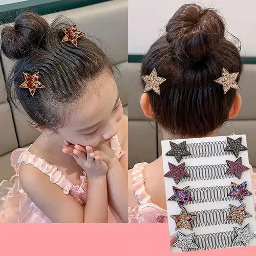 Rhinestone Star Broken Hair Comb