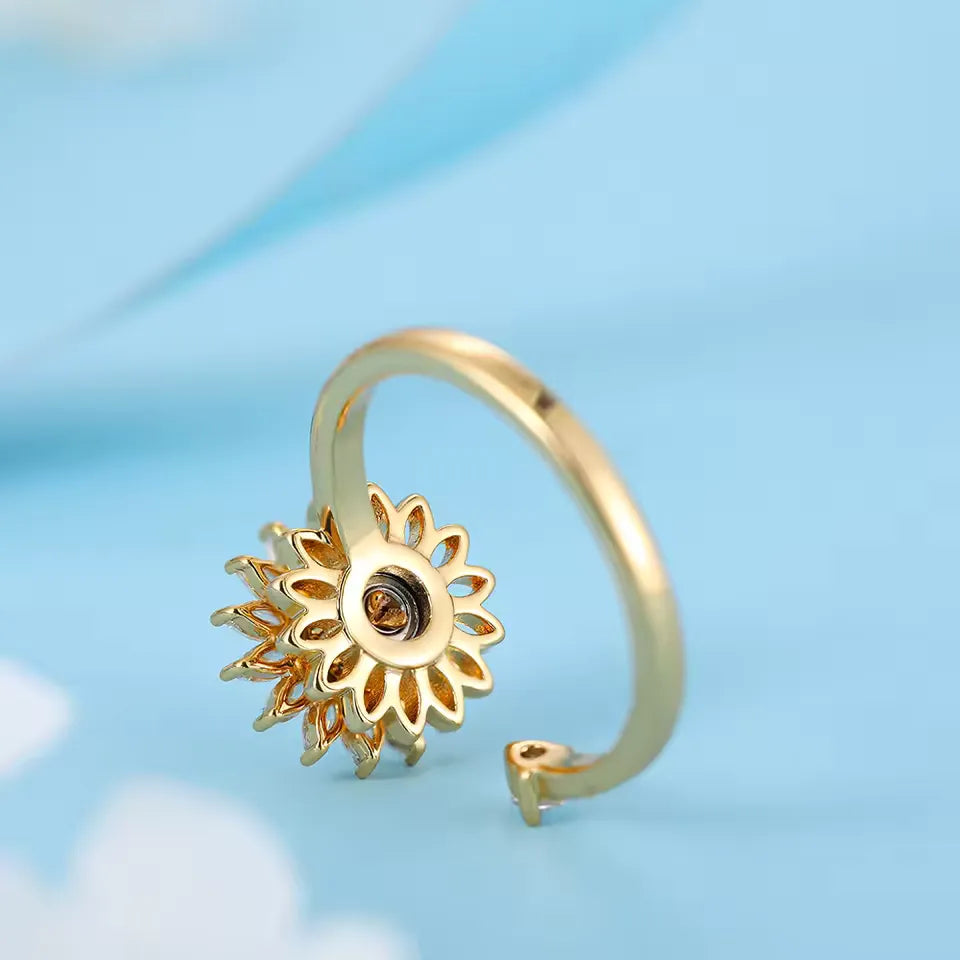 Sunflower Spinner Ring