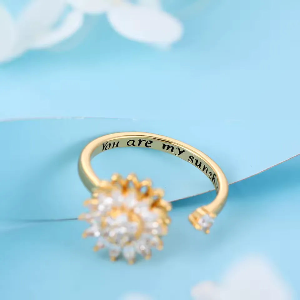 Sunflower Spinner Ring