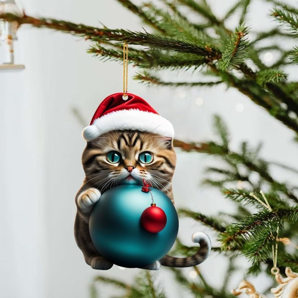 🔥 Hot Sale - Christmas Tree Cat Ornaments ✨ Hanging Cat Decorations