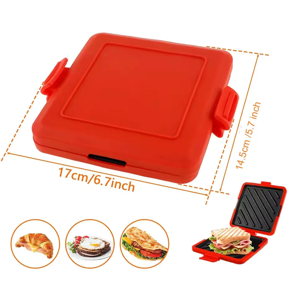 Food Grade Silicone Easy to Use Microwave Sandwich Maker