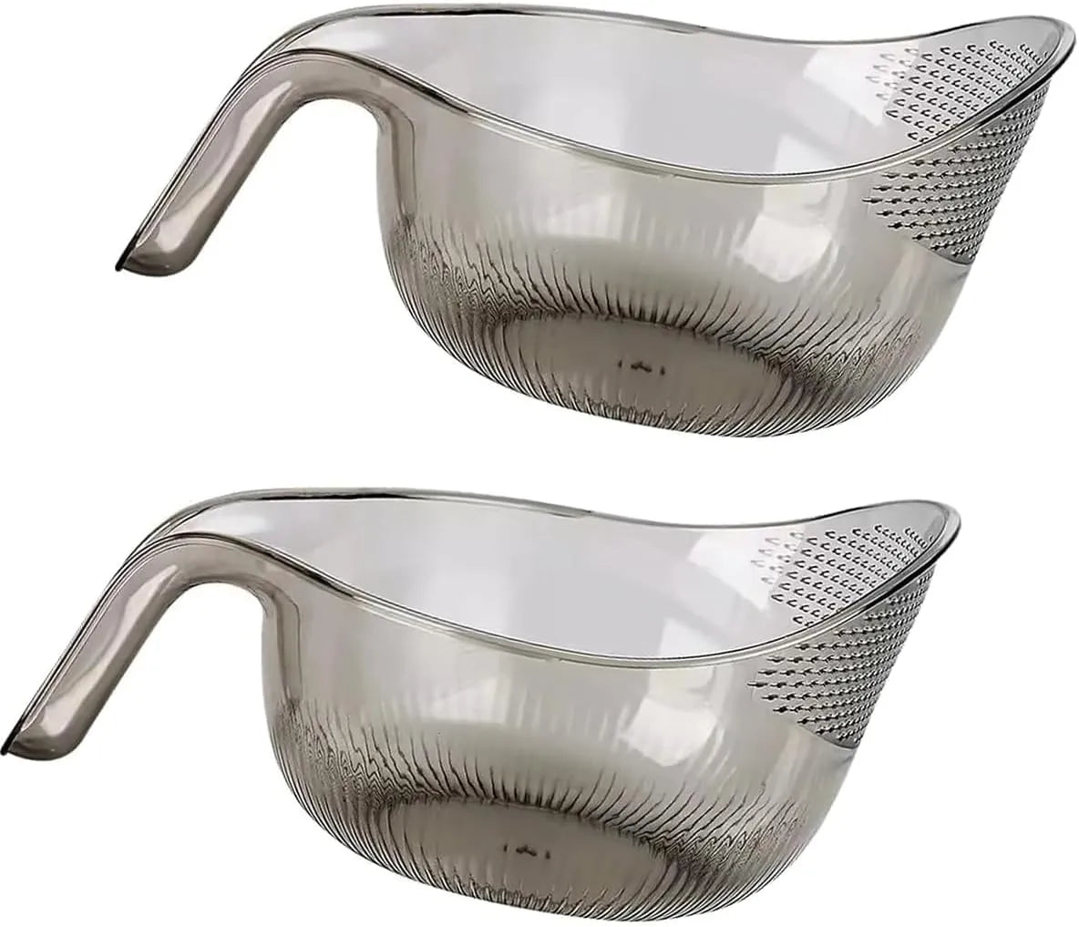 2 PCS 2-In-1 Multifunctional Rice Strainer
