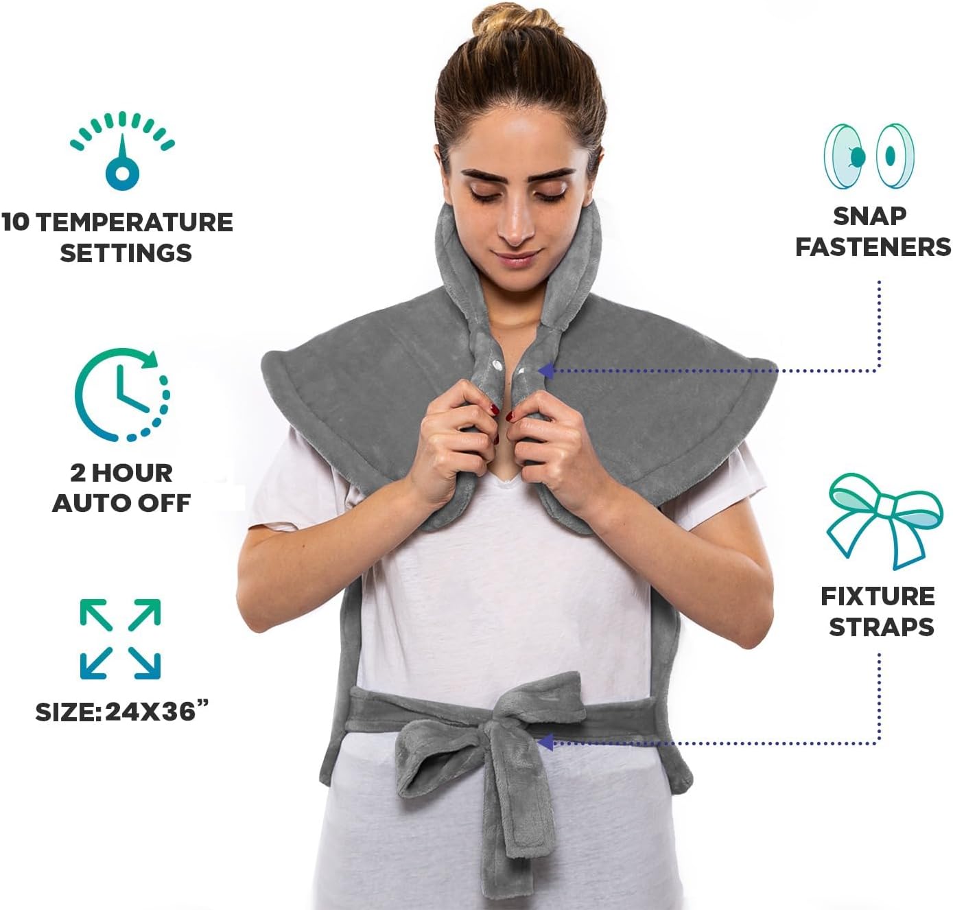 Cure Choice™ Extra Large Heating Pad for Neck and Shoulders and Back