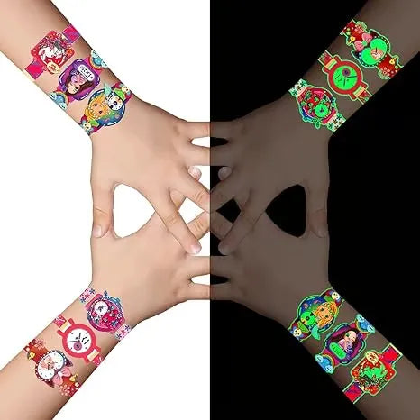 Luminous Watch Tattoos for Kids - Glow-in-the-Dark Fun!