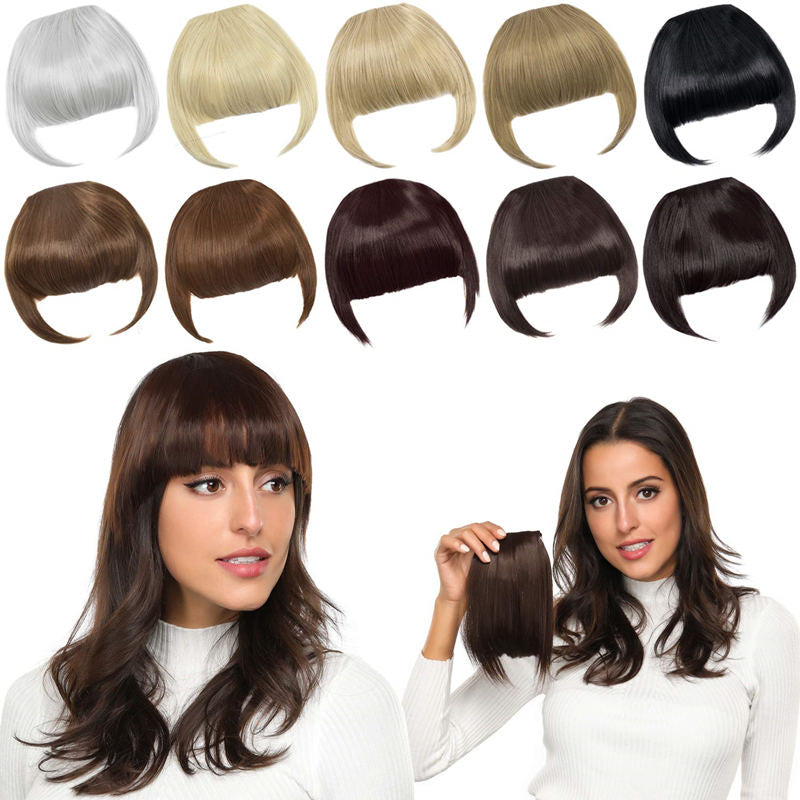 Seamless 3D Clip-in Hair Extension with Bangs