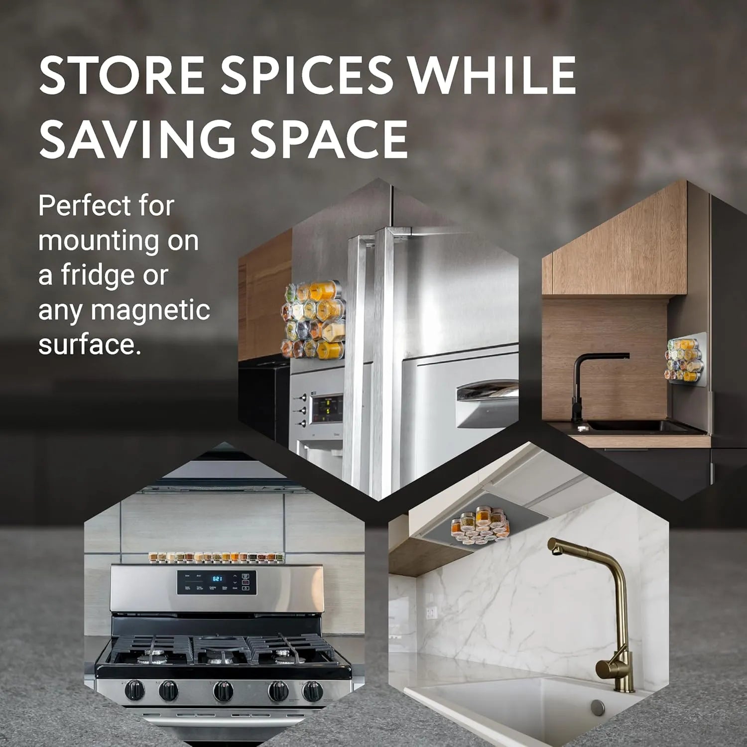 Magnetic Spice Jars for Refrigerator