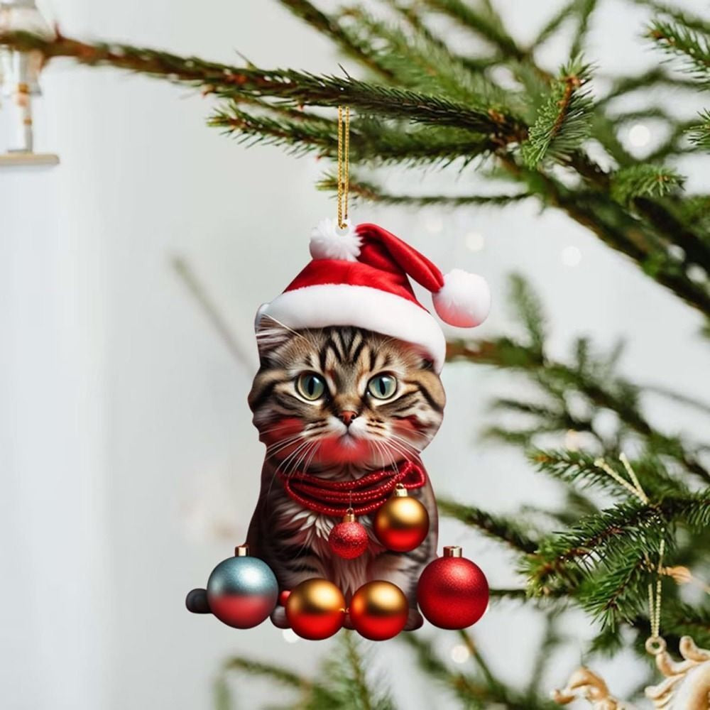 🔥 Hot Sale - Christmas Tree Cat Ornaments ✨ Hanging Cat Decorations