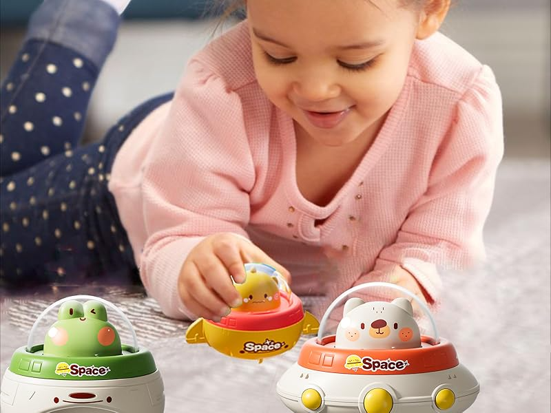 UFO Press and Go Toy Set of 4