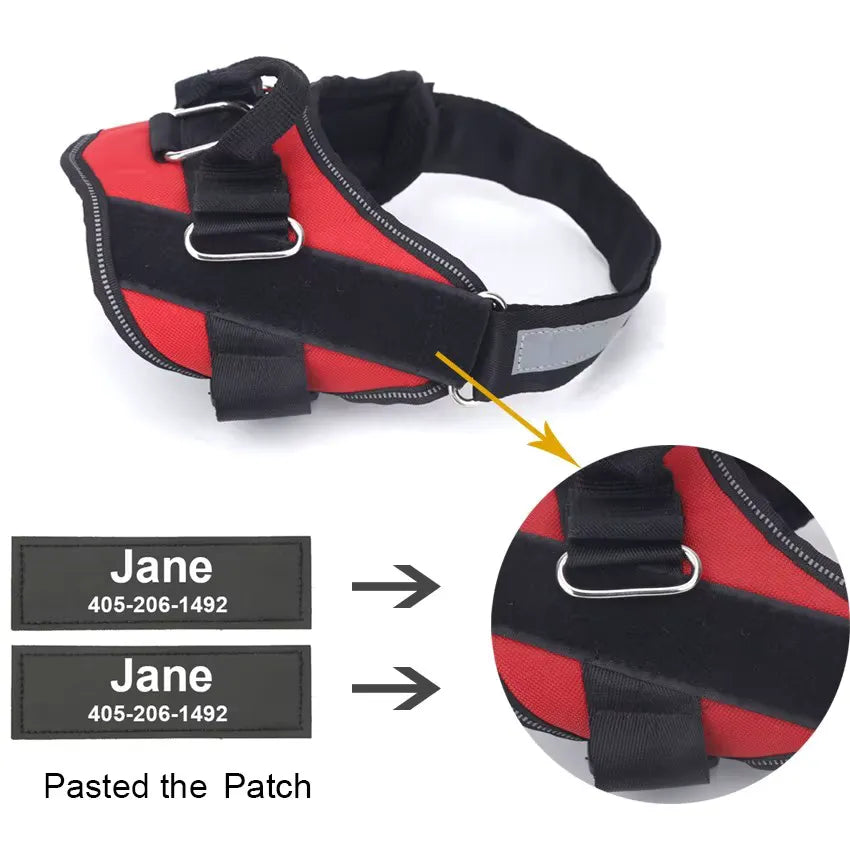 Dog Harness Adjustable Pet Vest Reflective Breathable Outdoor Walking