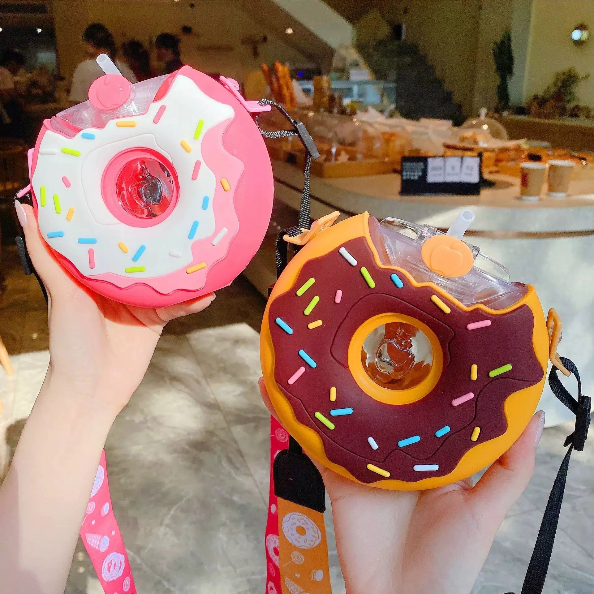 Cute Doughnuts Water Bottle