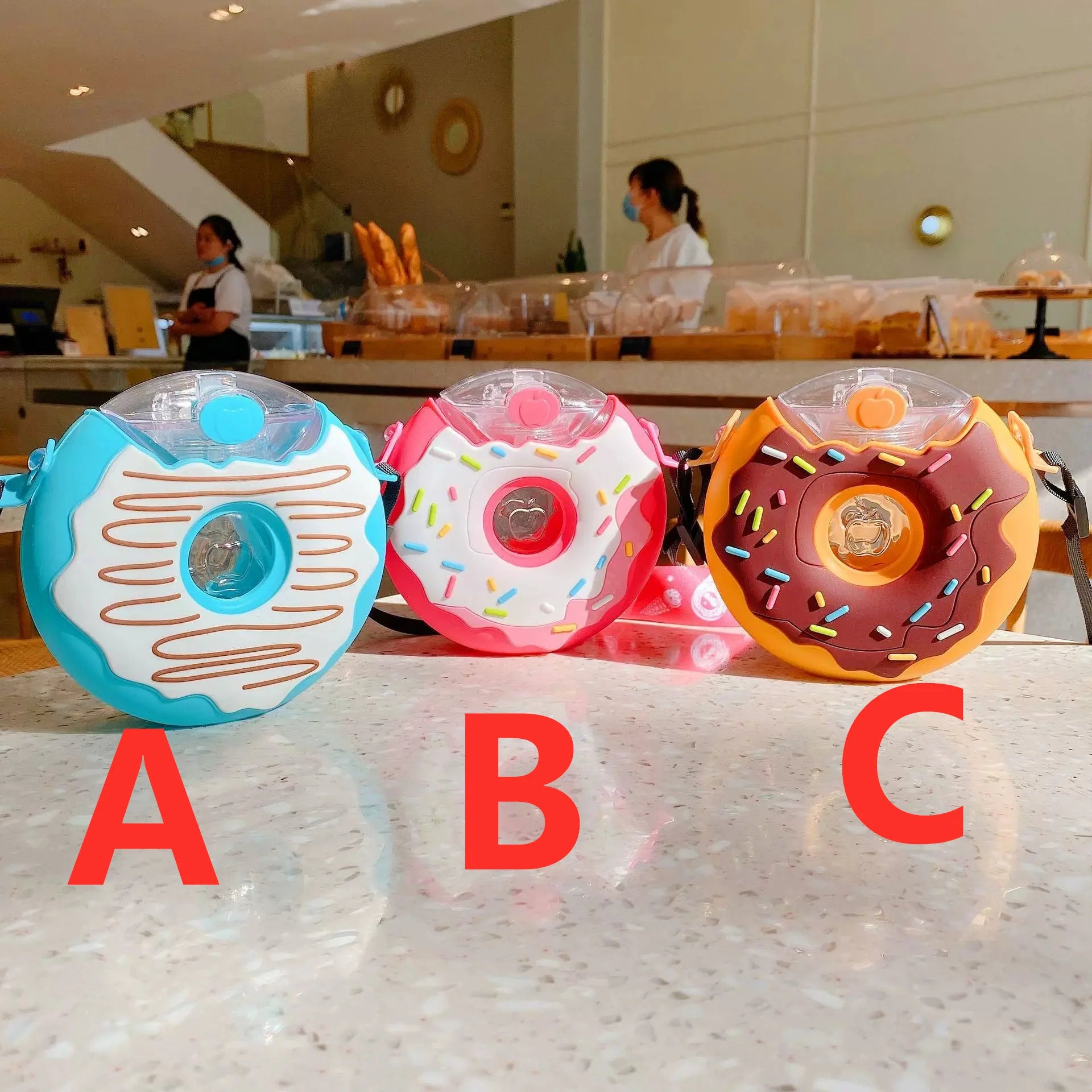 Cute Doughnuts Water Bottle