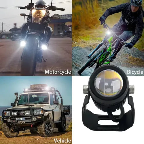 Mini LED Driving Lamps with Switch, Dual Color High Luminance Spotlight for Trucks