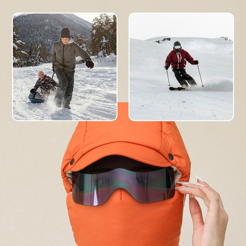 Windproof Outdoor Trapper Hat with Glasses